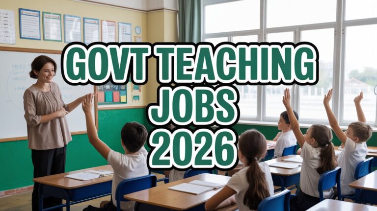 Government School Teaching Jobs 2026 – Eligibility, Apply Online & Latest Vacancies